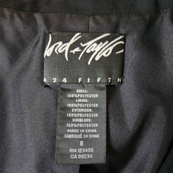 Lord & Taylor Womens Black Blazer - Picture 4 of 5